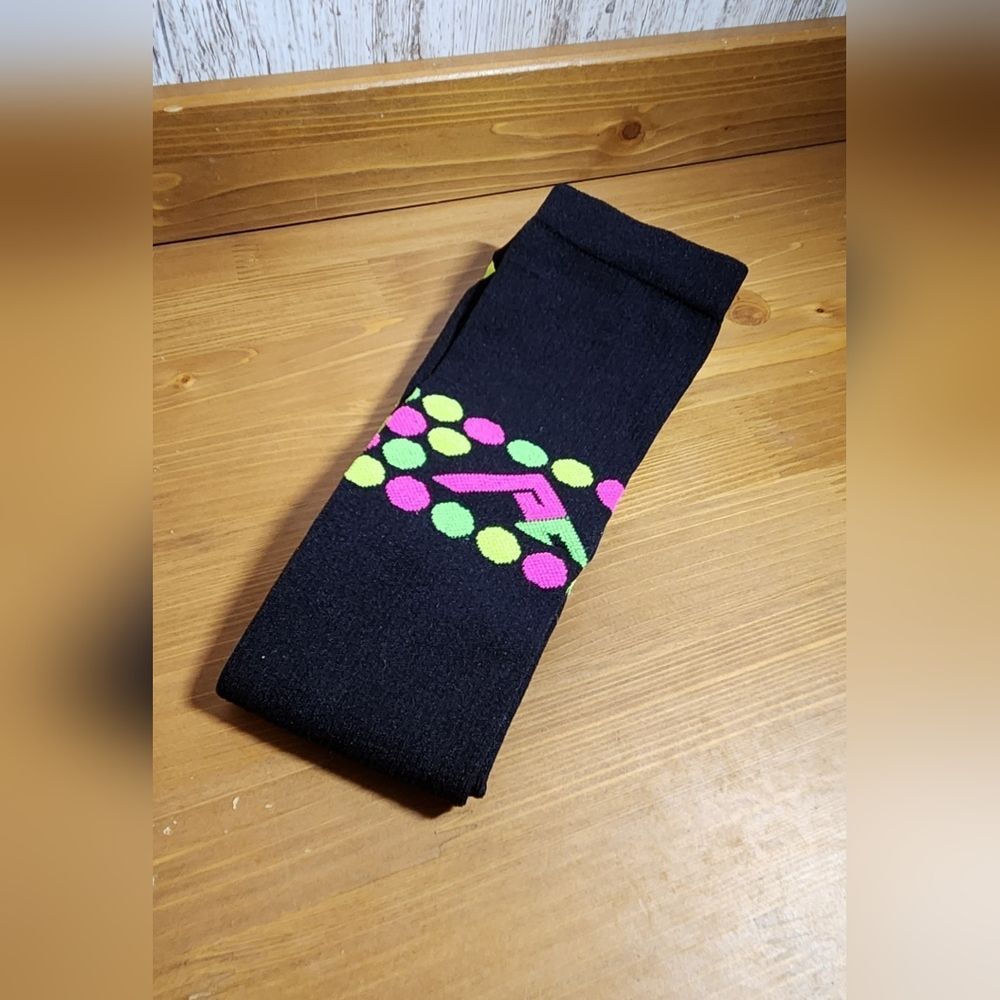 Colorful Patterned Women's Pro Compression Neon Dots L/XL Socks